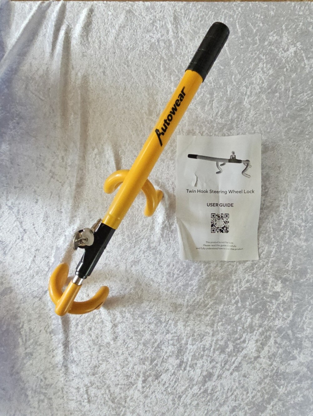 Yellow Steering Wheel Lock - Anti-Theft Car Security